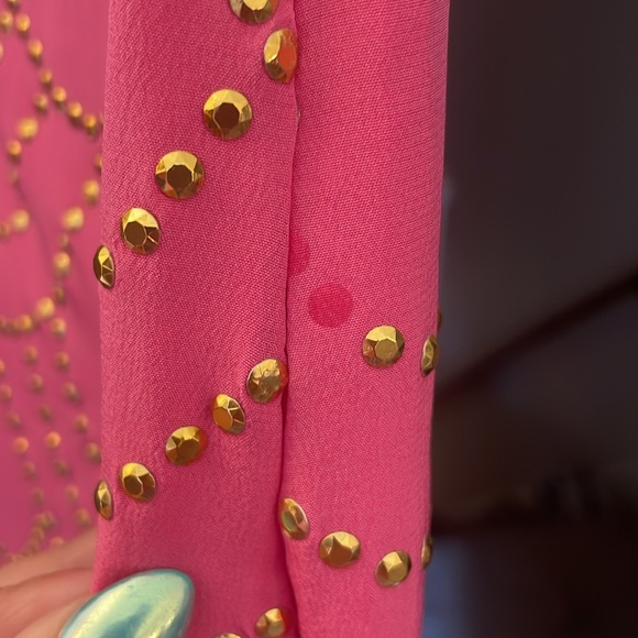Trina Turk Rindra Stud Dress size 10 pink gold - Picture 2 of 6